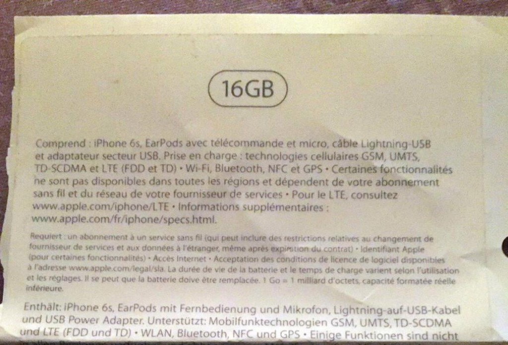 iPhone 6s document