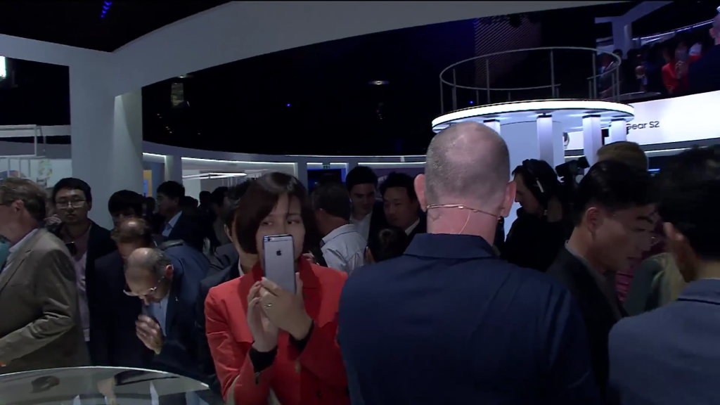 iPhone sighted at Gear S2 event