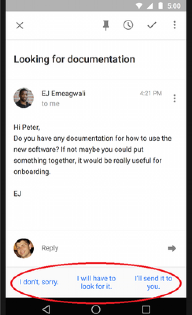Inbox Smart Reply