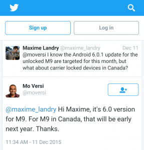 HTC One M9 Android 6.0 Marshmallow