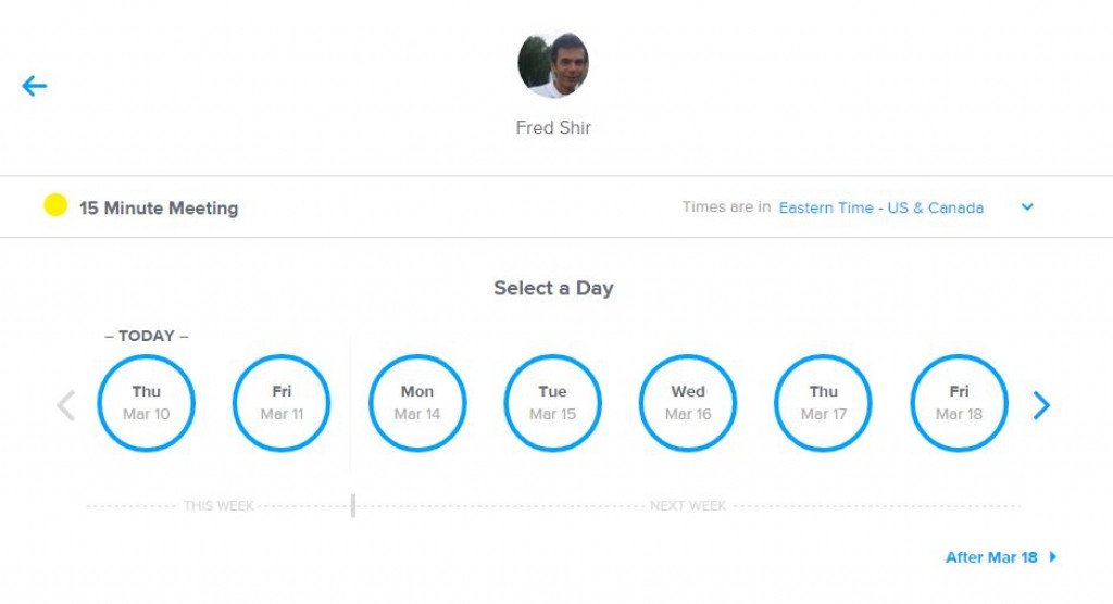 mycalendly page