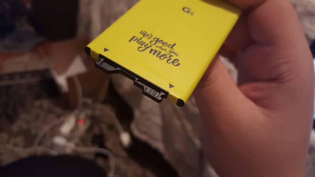 LG battery pieces up close