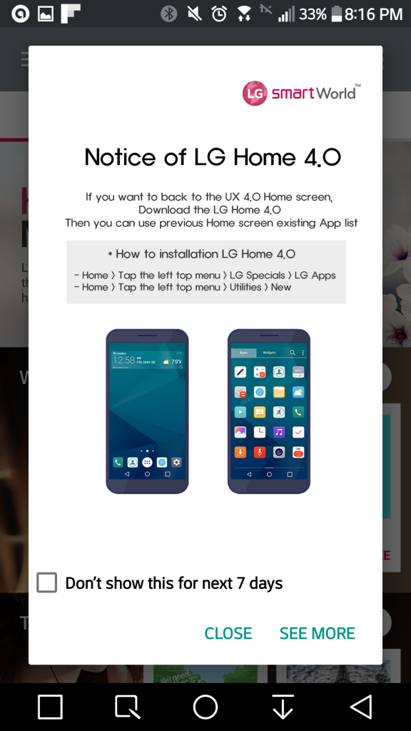 LG UX 4.0 LG G5