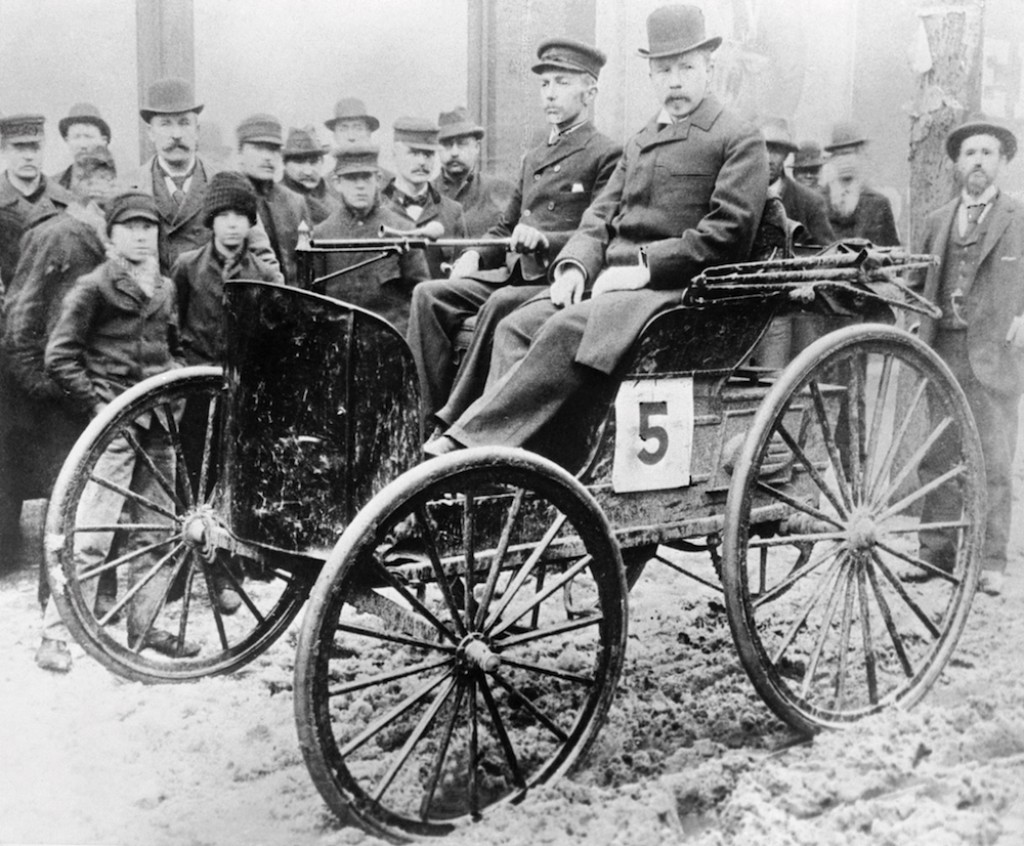 J. Frank Duryea in First Racecar