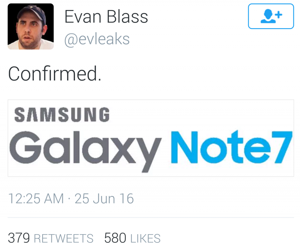 Galaxy Note 7 moniker confirmed