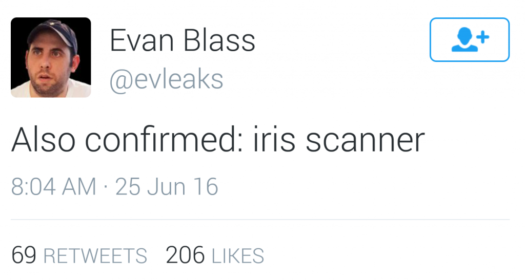 Galaxy Note 7 eye scanner evleaks confirmation