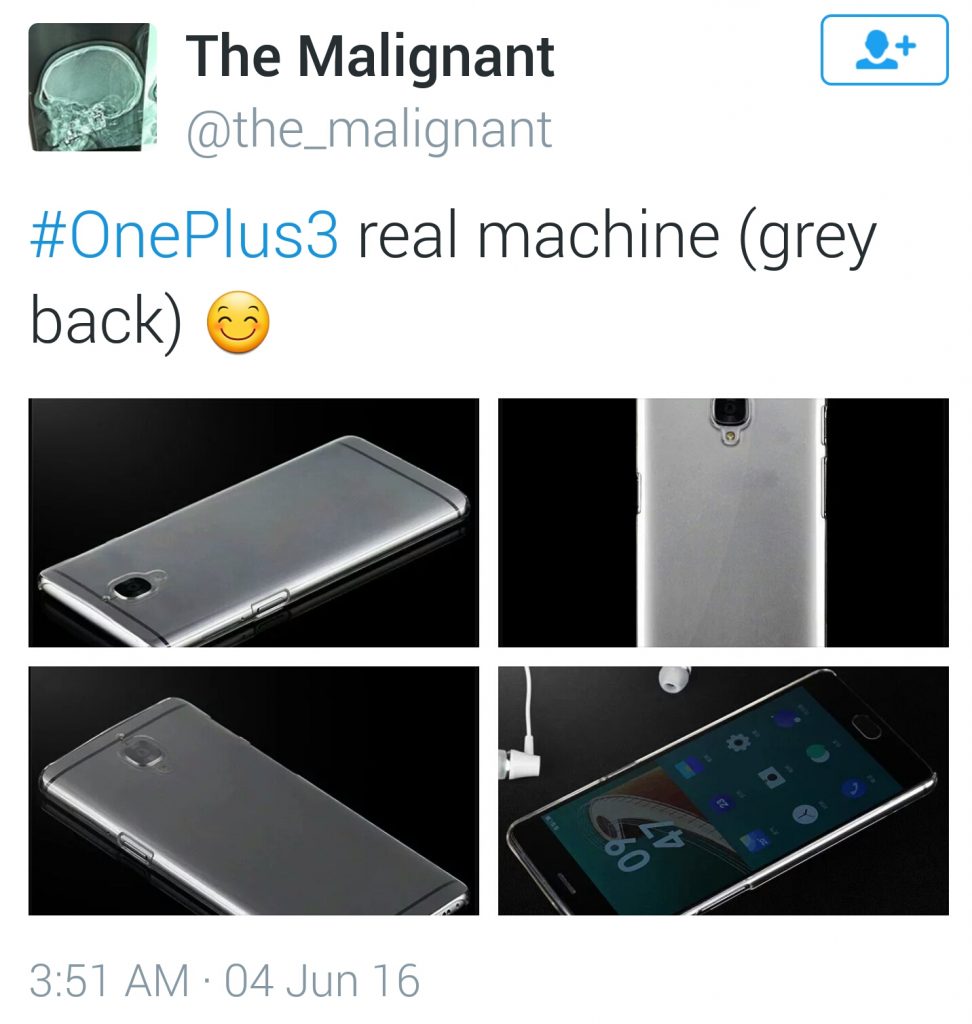 OnePlus 3 Twitter photos leak