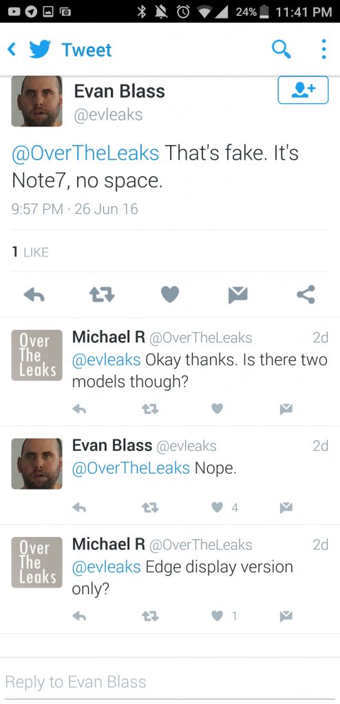 Galaxy Note 7 will have 1 model only