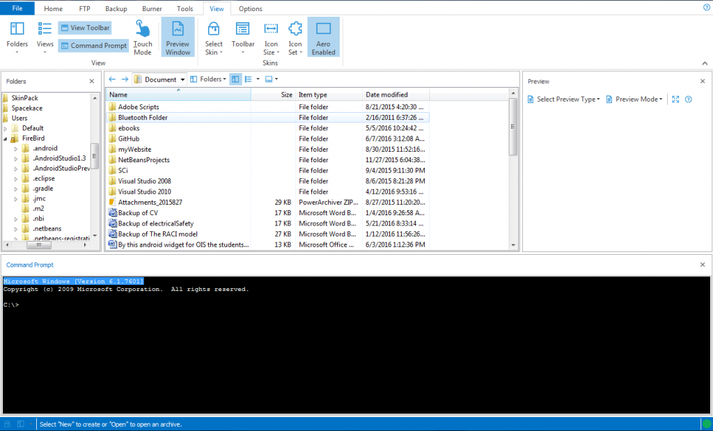 command prompt