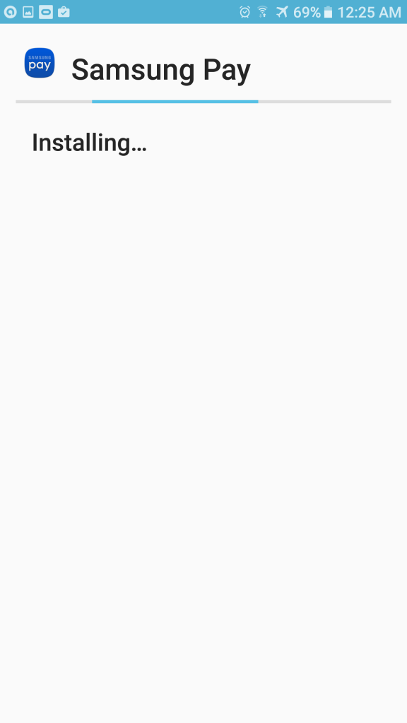 Samsung Pay app installed