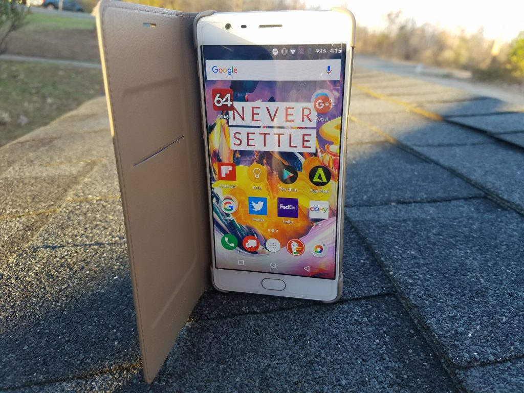 OnePlus 3 phone stands up