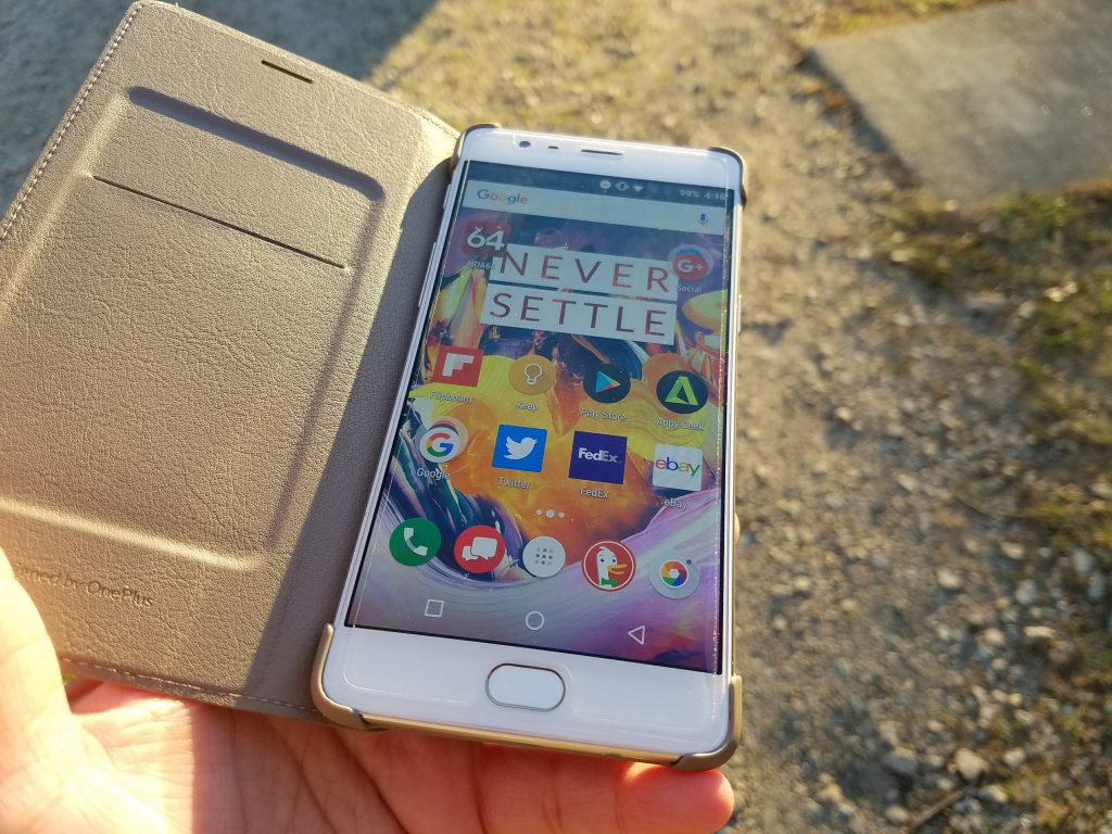 OnePlus 3 display in sun