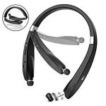 LBell Wireless Neckband Design with Foldable Retractable Headset 
