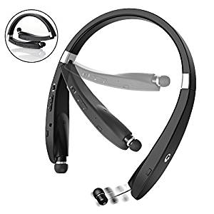 LBell Wireless Neckband Design with Foldable Retractable Headset