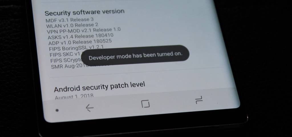 activate developer options on galaxy note 9