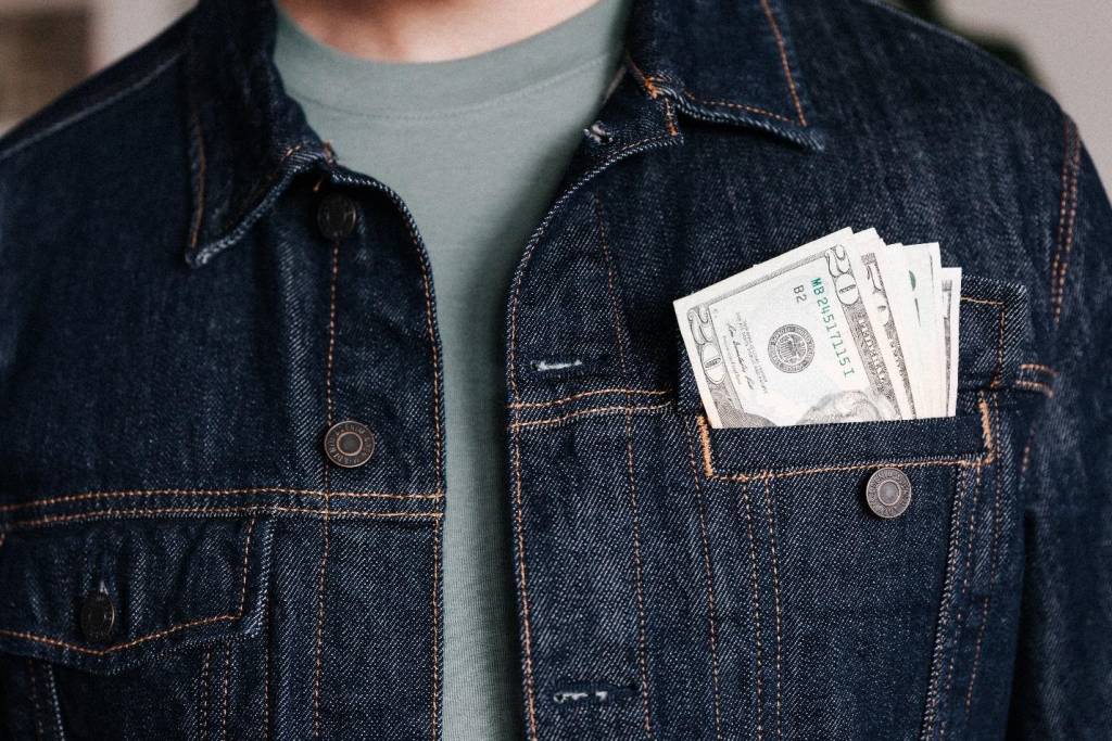 money in pocket