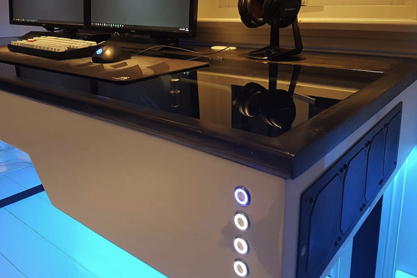 In-Desk Computer Case