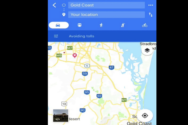 No Google Maps Start Button