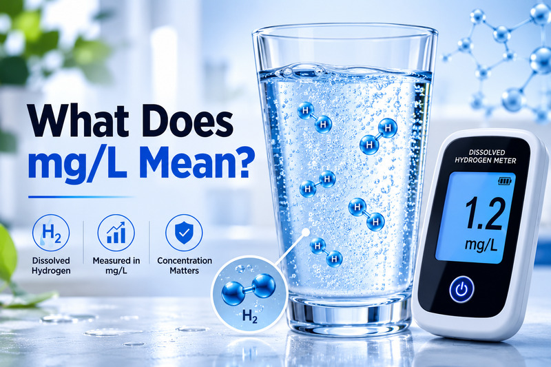 Dissolved molecular hydrogen concentration measured in mg/L