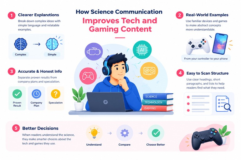 Ways Science communication can improve tech and gaming content